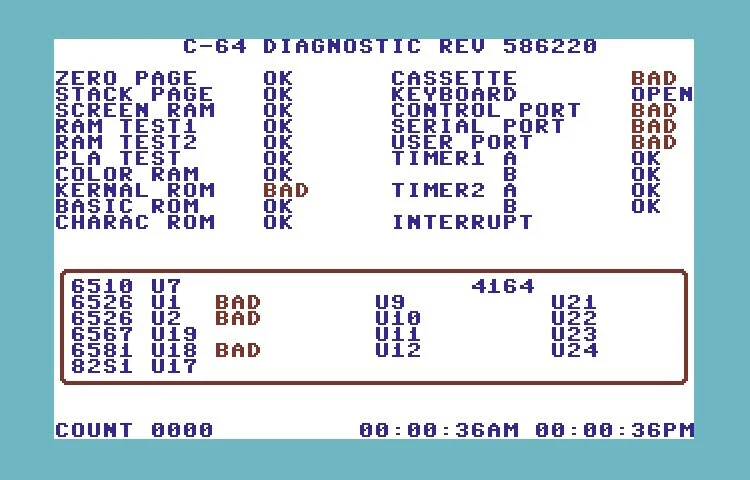 Commodore 64 Diagnostic Kit - Full Kit (2-in-1 Cartridge & Harness) thumbnail 3